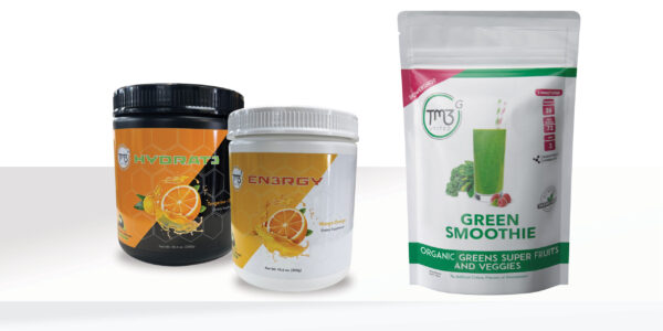 Gro Pack: Energy Mango Orange, Hydrate Tangerine Orange, GreenSmoothie